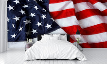 Patriotic Waving American Flag Wallpaper Wall Mural bedroom