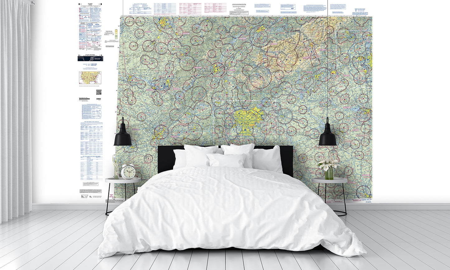 Aeronautical Chart Atlanta Wall Mural