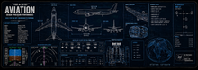 Blueprints of Flight Desk Mat