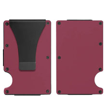 Laser Engraved Unisex Solid Color Aluminum Alloy Open Wallets