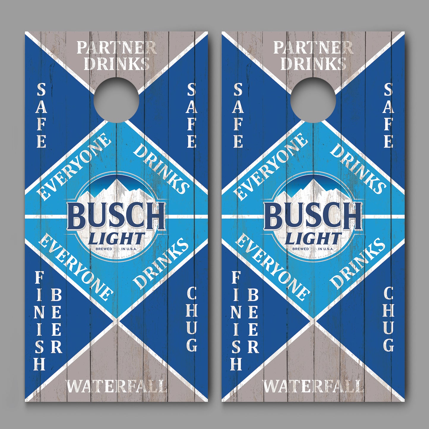 Drinking Game Busch Light Design Cornhole Board Decal Wraps