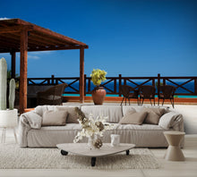 Balcony Ocean View Wallpaper Room Extension Wall Mural living room