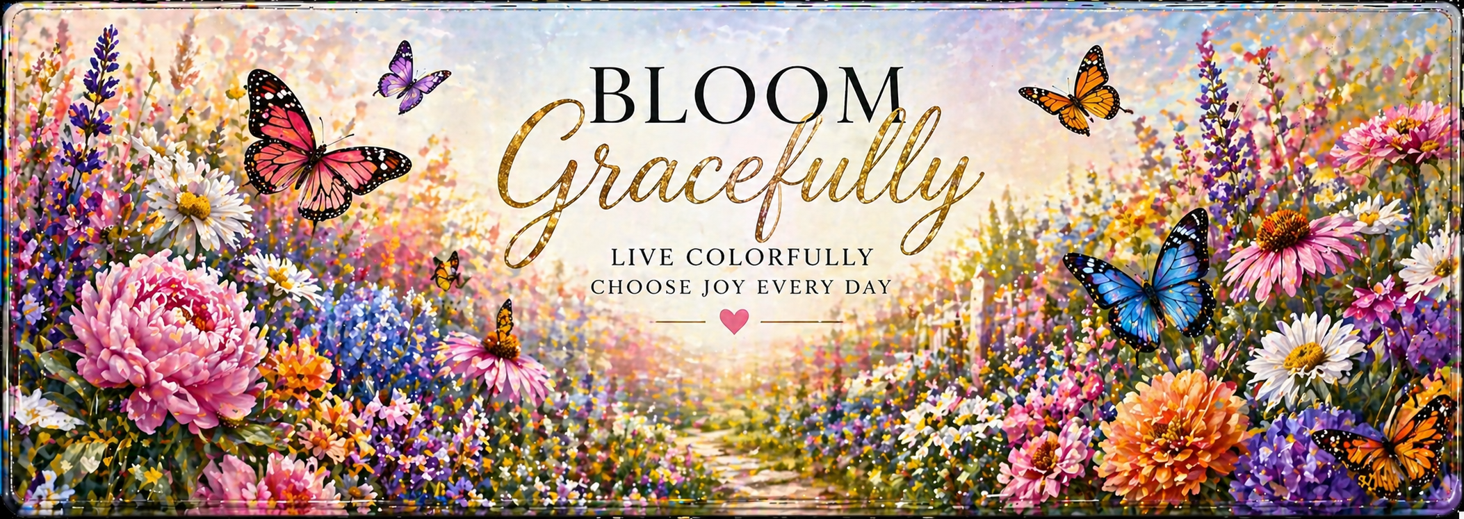 Butterfly Garden Grace Desk Mat