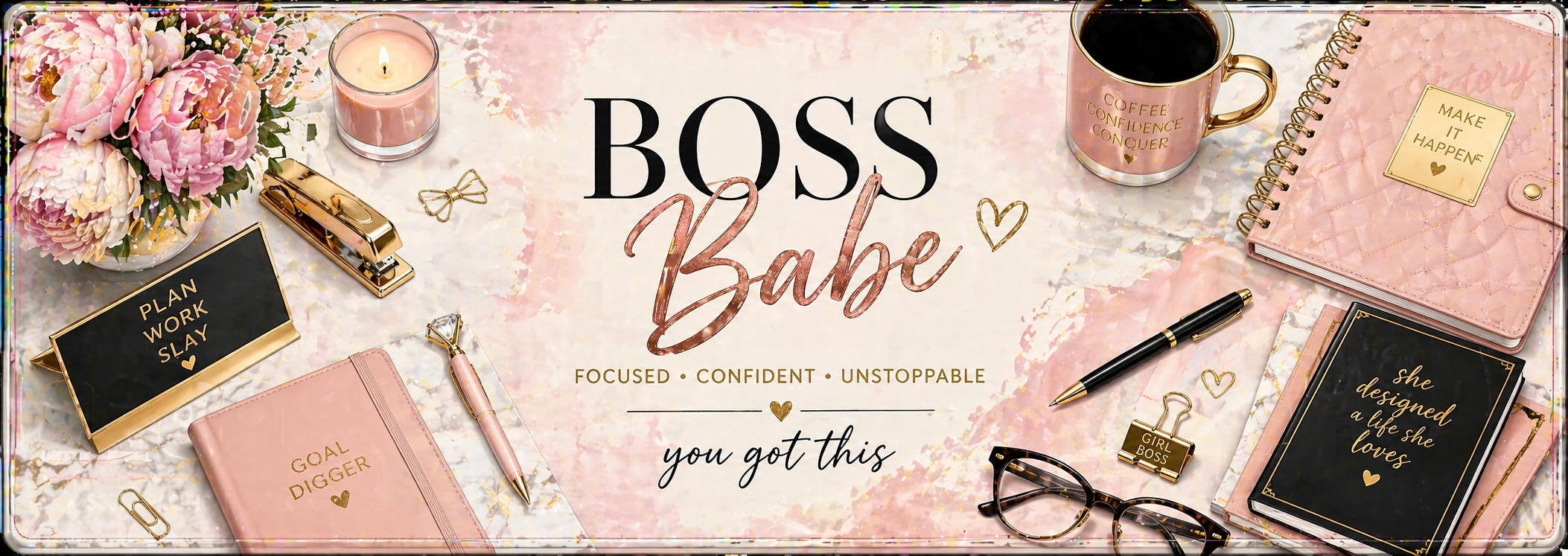 Boss Babe Luxe Workspace Desk Mat