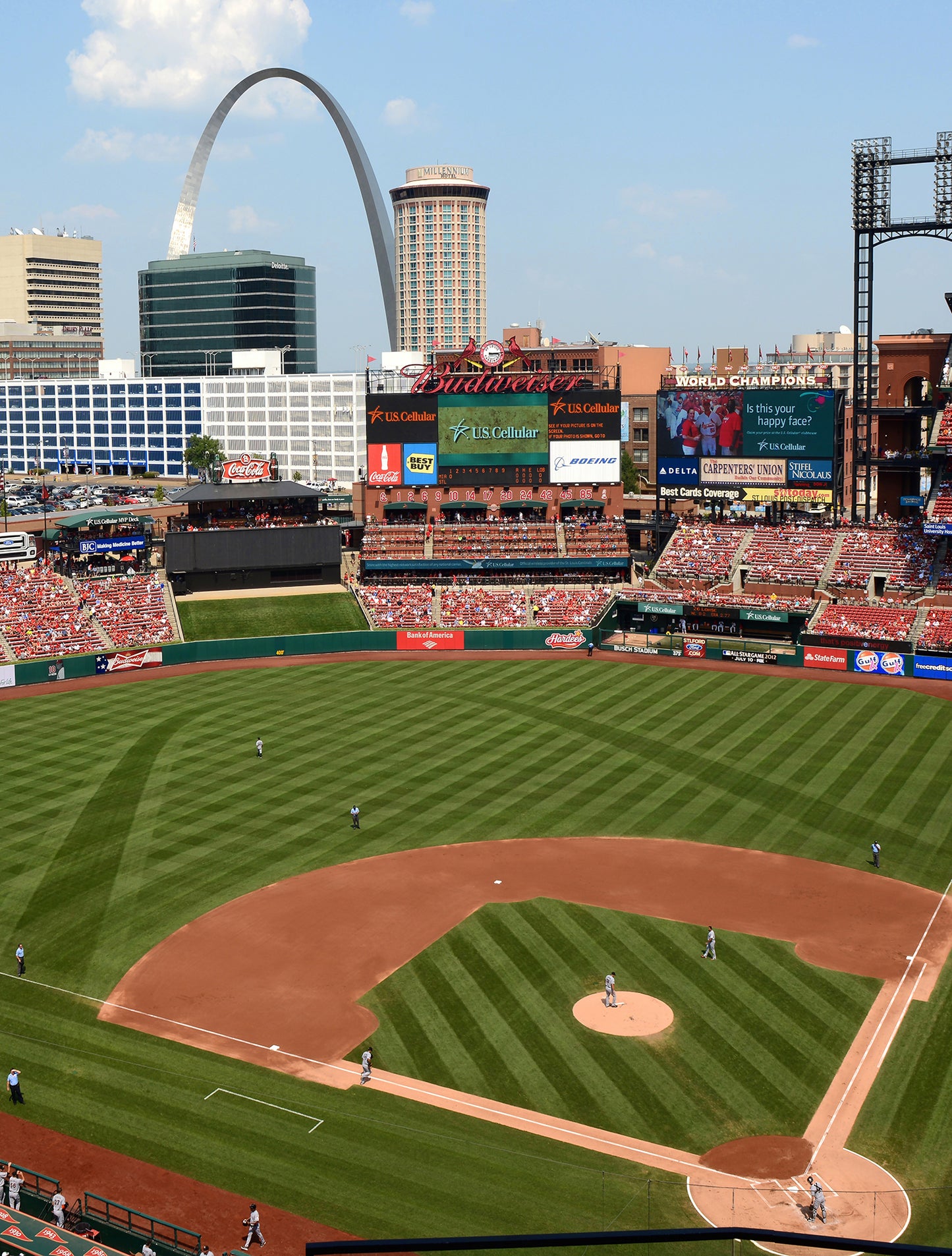 Busch Stadium Baseball Diamond Field Custom Designed Wallpaper
