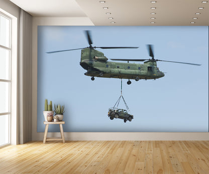 CH 47 Chinook Helicopter wallpaper Wall Mural dual rotor extra room