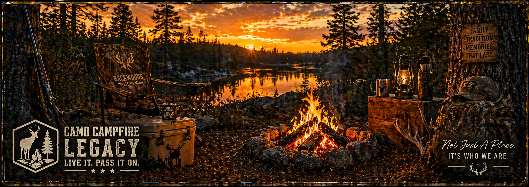 Camo Campfire Legacy Desk Mat