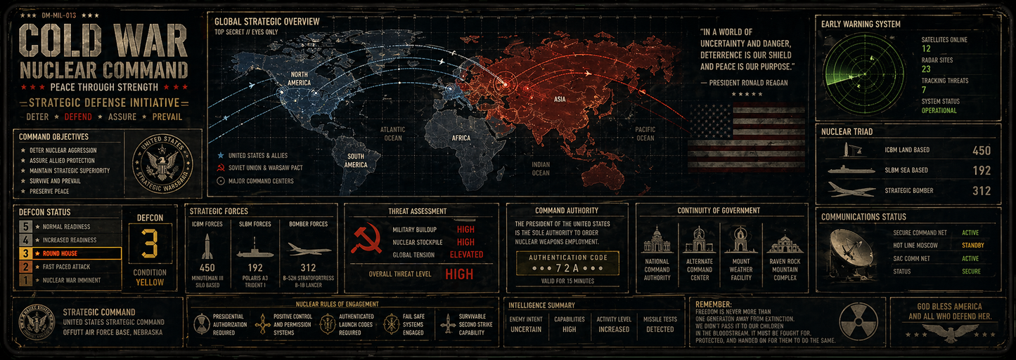 Cold War Nuclear Command Desk Mat