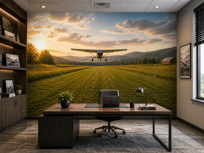Countryside Grass Strip Takeoff Wall Mural