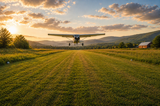 Countryside Grass Strip Takeoff Wall Mural