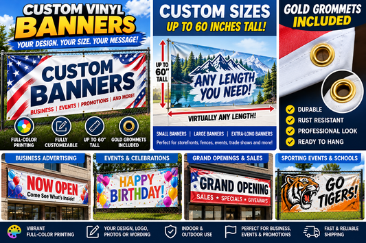 Custom Vinyl Banners – Personalized Business & Event Banners