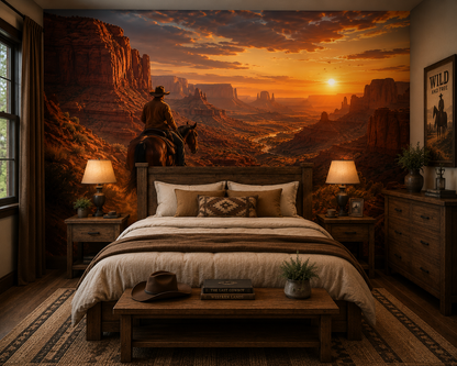 Desert Canyon Cowboy Ride Wall Mural