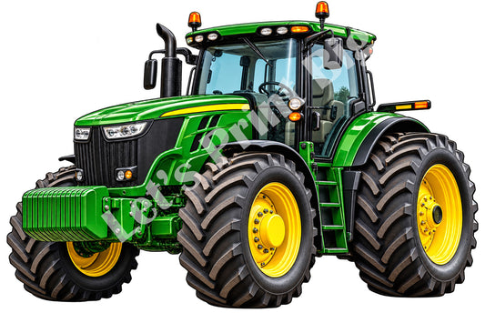 Modern Farm Tractor Contour Cut Decal – Indoor or Outdoor