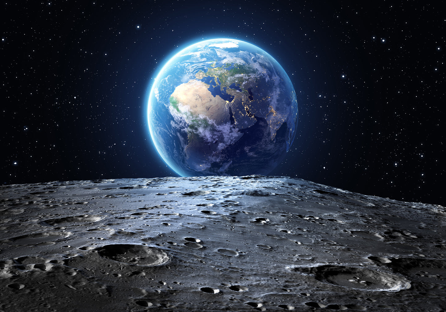 Earth Wallpaper Viewed from the Moon Wall Mural Large proof
