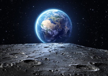 Earth Wallpaper Viewed from the Moon Wall Mural Large proof