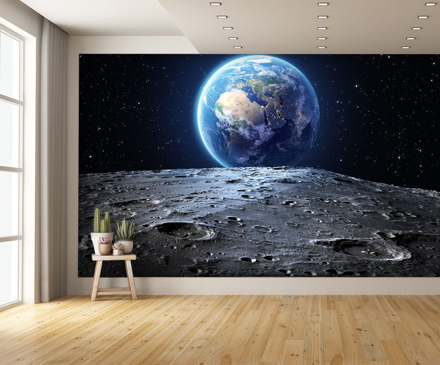 Earth Wallpaper Viewed from the Moon Wall Mural Large extra room