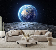 Earth Wallpaper Viewed from the Moon Wall Mural Large living room