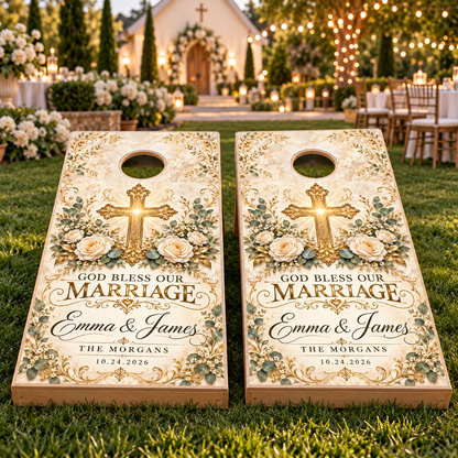 Emma & James Wedding Cornhole Set