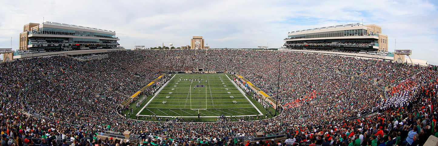 Notre Dame End Zone Football Stadium at Night Wall Mural
