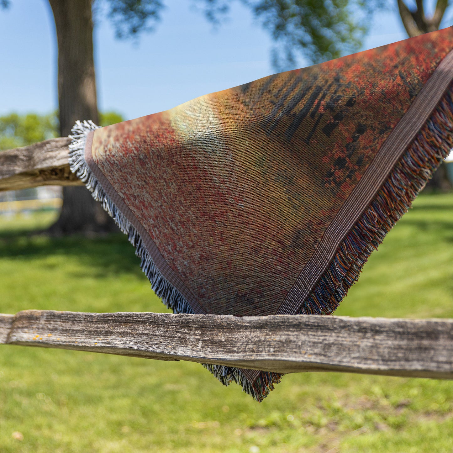 Fall Leaves Woven Blanket