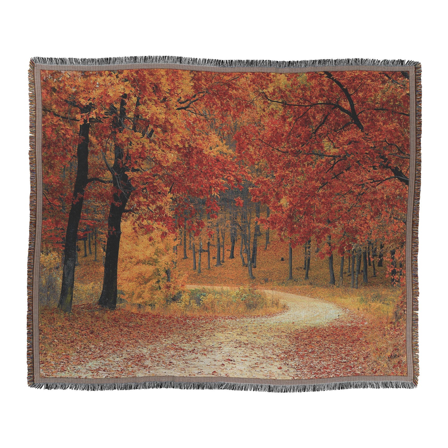 Fall Leaves Woven Blanket