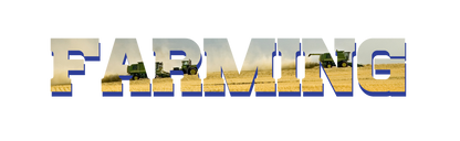 Farming Lettering contour cut no background Decal 3 sizes Indoors or Outdoors Applications