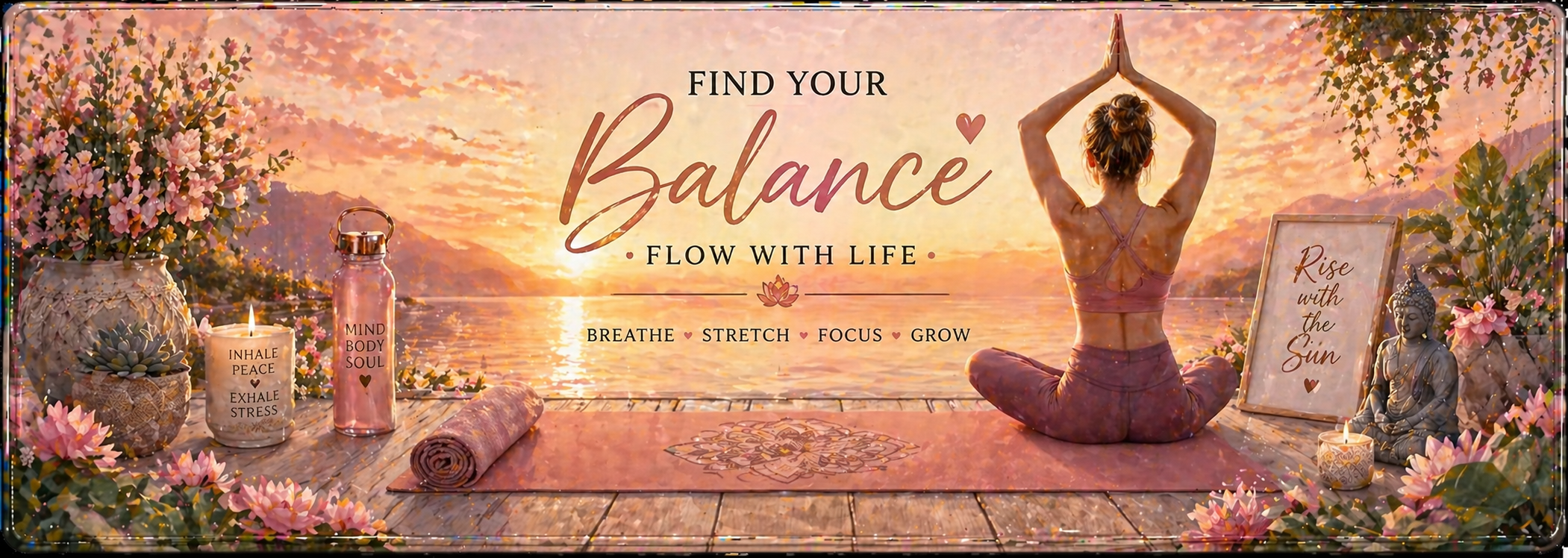 Sunrise Yoga Harmony Desk Mat