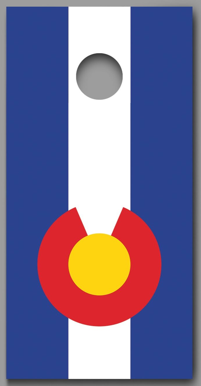 Flag of Colorado Cornhole Decal Wrap