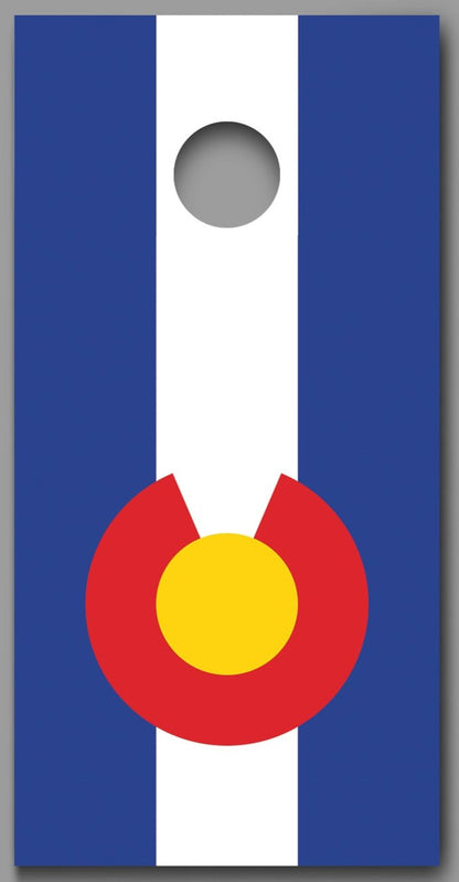 Flag of Colorado Cornhole Decal Wrap