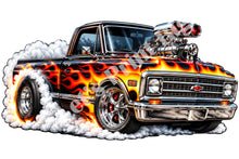 Muscle Truck Burnout Contour Cut Decal – Indoor or Outdoor