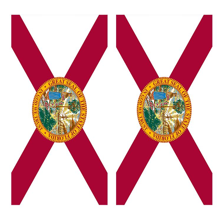 Flag of Florida Cornhole Board Decal Wraps