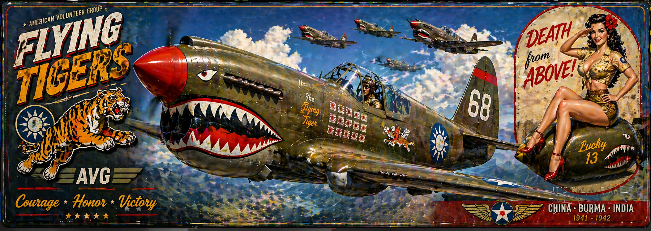 Flying Tiger Sharkmouth Legacy Desk Mat