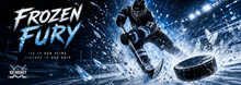 Ice Hockey Frozen Fury Desk Mat