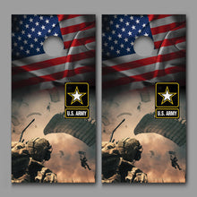 Go Army American Flag Corn hole Wraps Decals