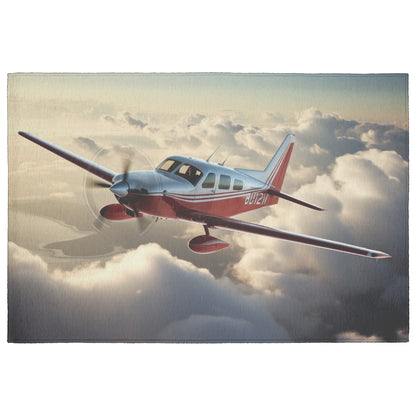 General Aviation Airplane in the Clouds Rug 5 Sizes