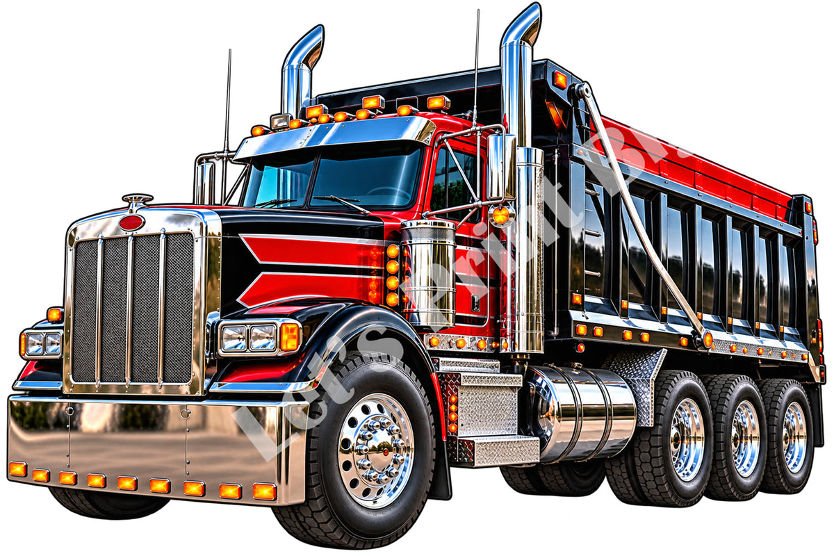 Classic Dump Truck Contour Cut Decal – Indoor or Outdoor