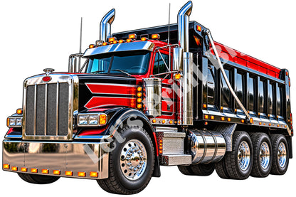 Classic Dump Truck Contour Cut Decal – Indoor or Outdoor