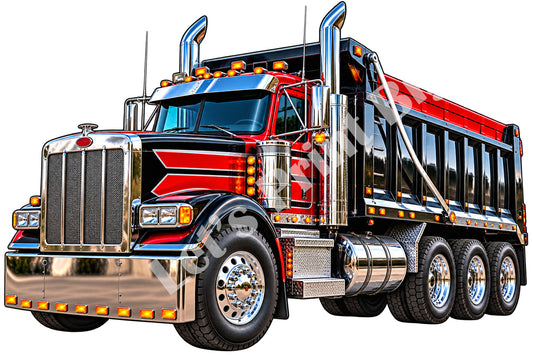 Classic Dump Truck Contour Cut Decal – Indoor or Outdoor