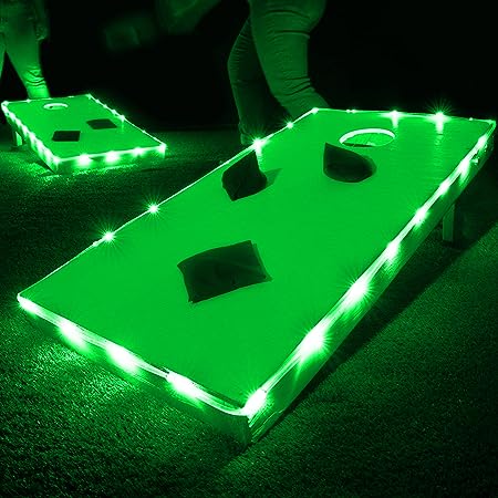 LED Cornhole Lights for Board and Hole - Includes Lights for 2 Boards