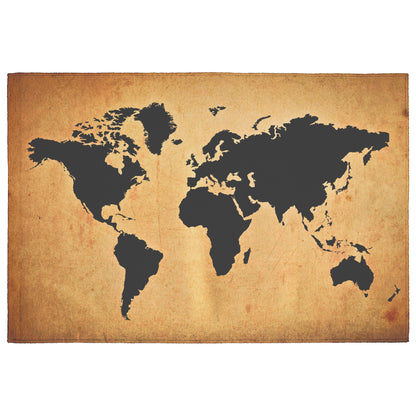 Grunge World Map Rug 5 Sizes