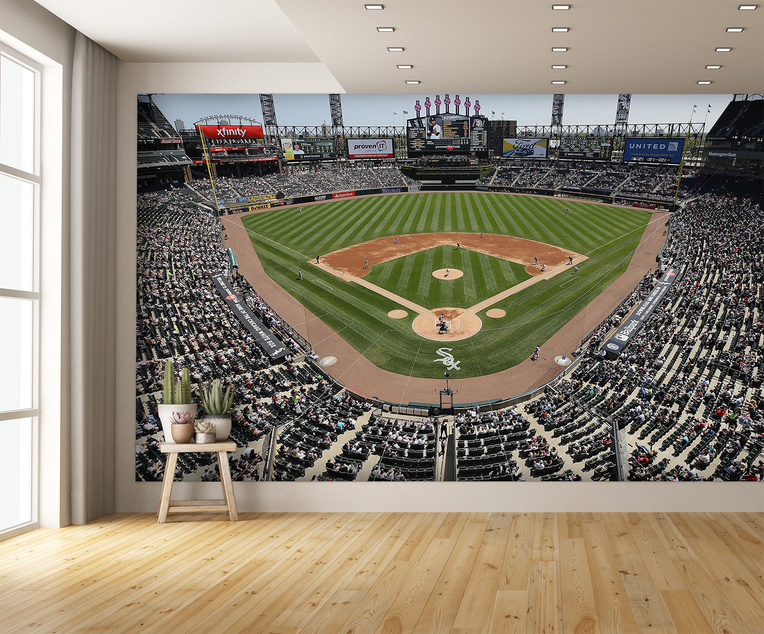 Guaranteed Rate Field Custom Designed Wallpaper Mural