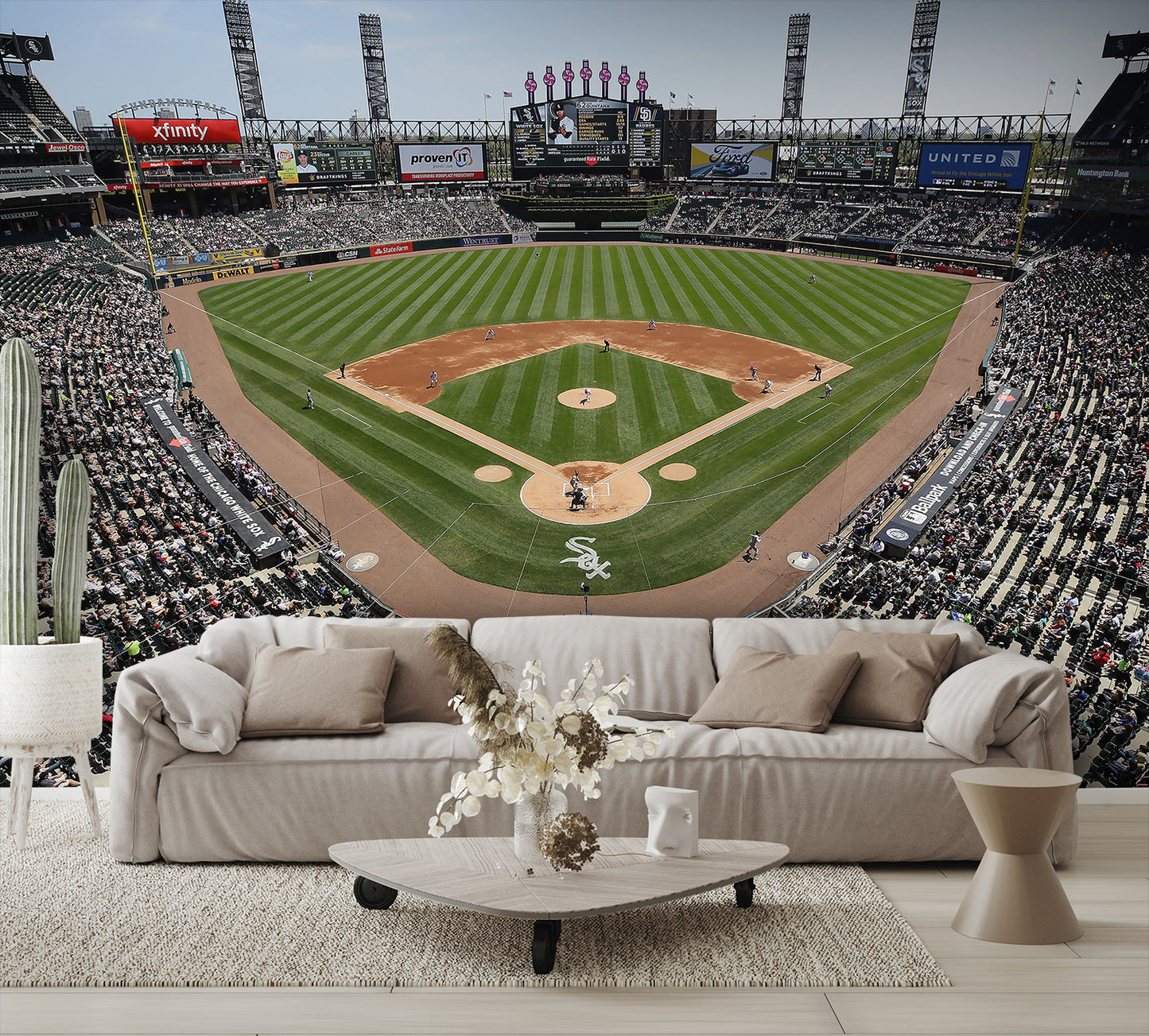 Guaranteed Rate Field Custom Designed Wallpaper Mural
