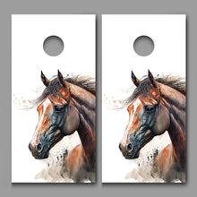 Horse Painting Design Corn Hole Board Decal Wrap