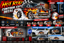 Hot Rod Burnout 1957 Chevy Contour Cut Decal – Indoor or Outdoor
