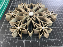 Wall Flower Decor printed in Gold Color with White Accents