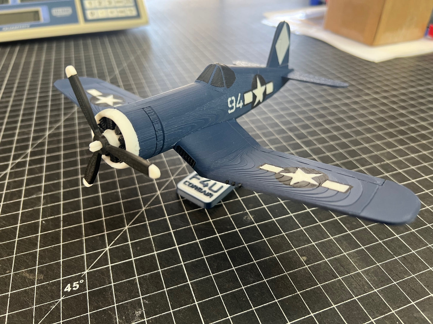 F4U Corsair Airplane Model Desk Display