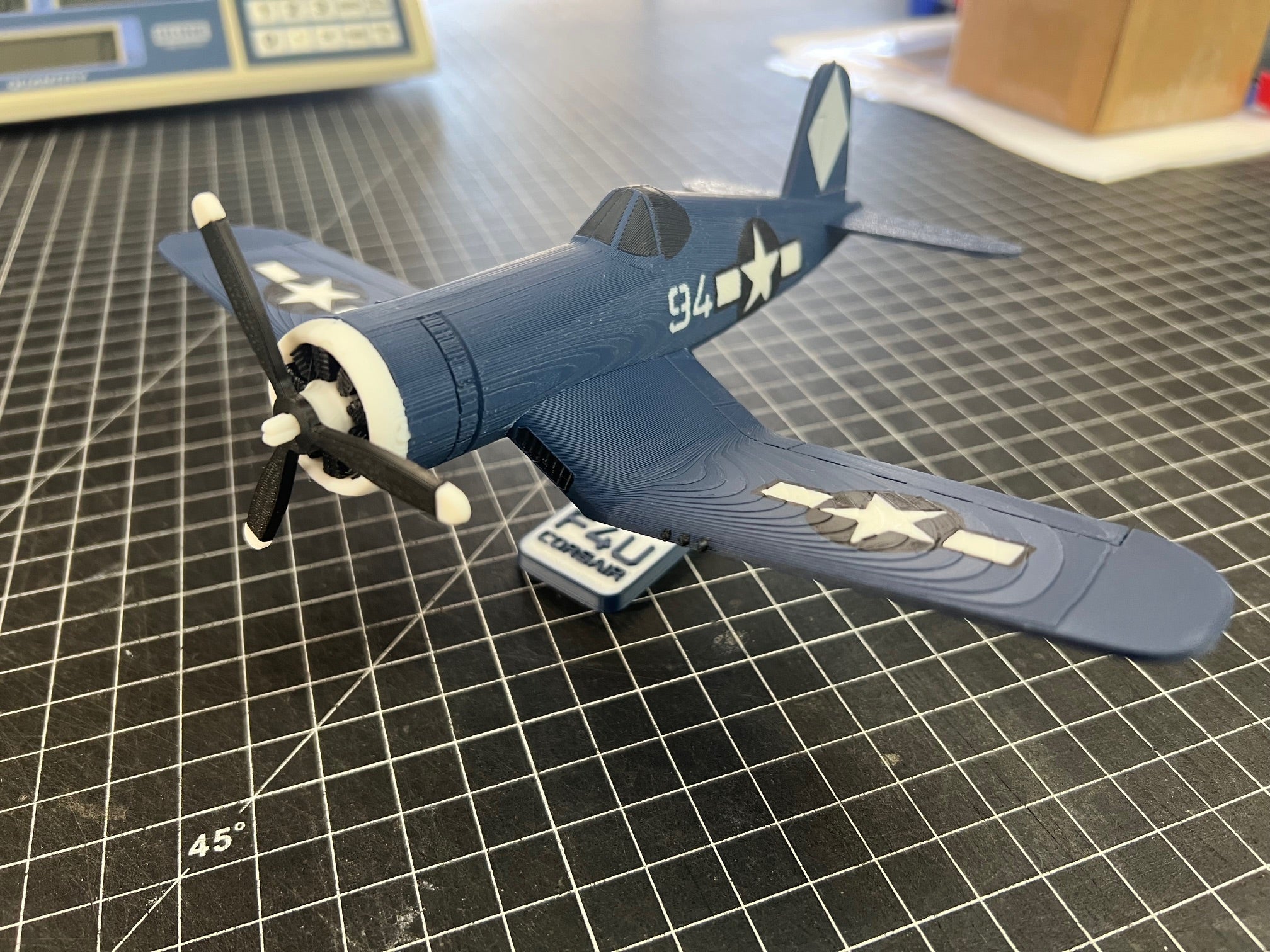 F4U Corsair Airplane Model Desk Display