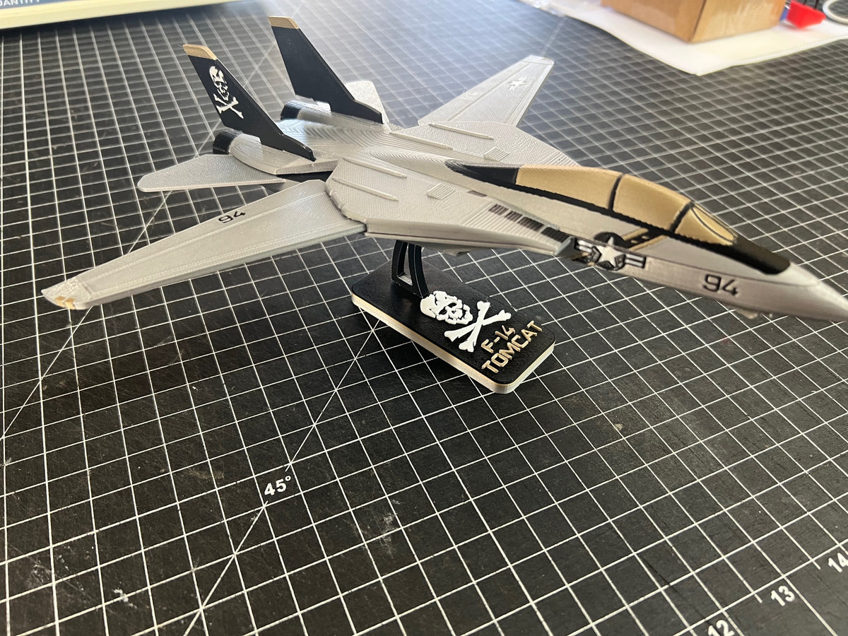 Tomcat Display F-14 Tomcat Jet Airplane Model Desk Display – Let's Print Big