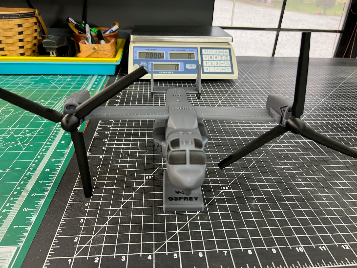 V-22 Tiltrotor Osprey Airplane Model Desk Display