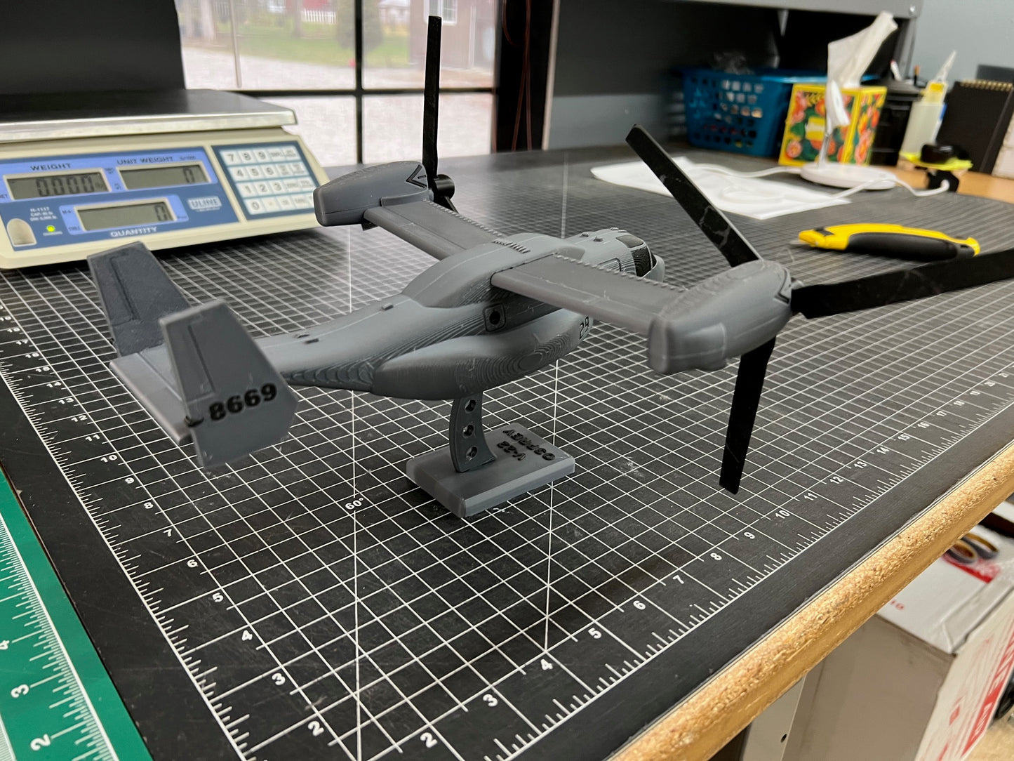 V-22 Tiltrotor Osprey Airplane Model Desk Display